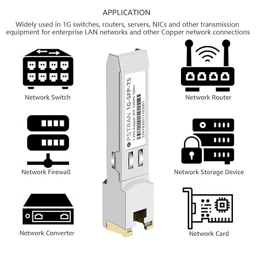 OPSTRAN 10/100/1000BASE-T SFP SGMII Copper Transceiver Module Compatible