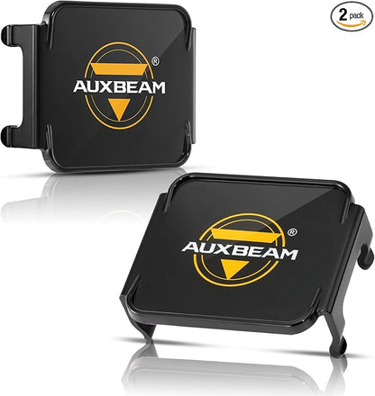 Auxbeam FA Series Black Protective Light Covers, 3 Inch Off-Road LED Pod Light Lens Cap, Dust Impact Shield & Street Compliant, Polycarbonate Plastic, Snap-on Design, 2 Packs