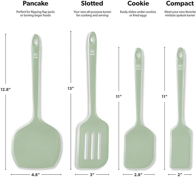 New DI ORO Silicone Turner Spatula Set