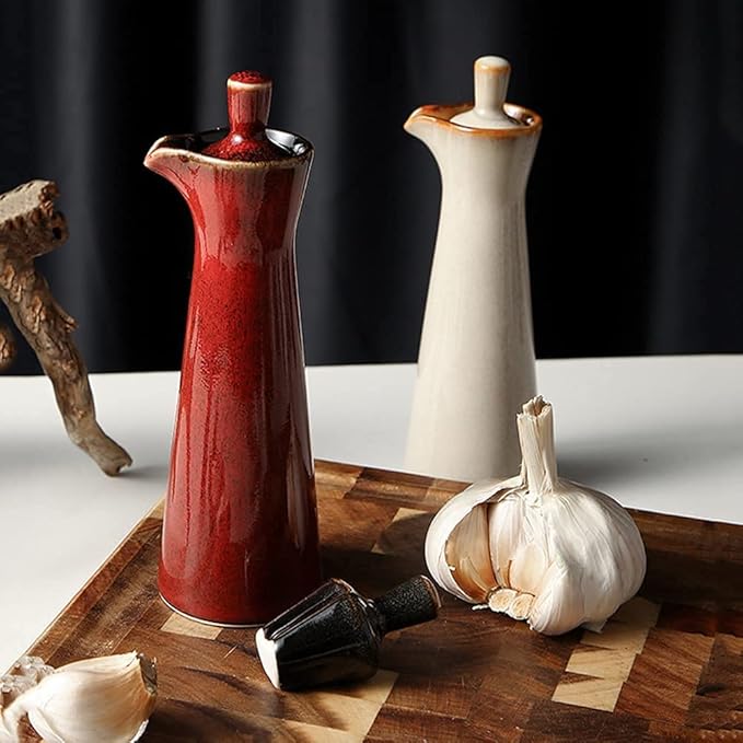 Small Ceramic Olive Oil Dispenser Bottle