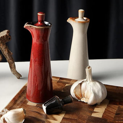 Small Ceramic Olive Oil Dispenser Bottle