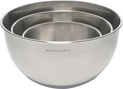 KitchenAid Stainless Steel Mixing Bowls, Set Of 3
