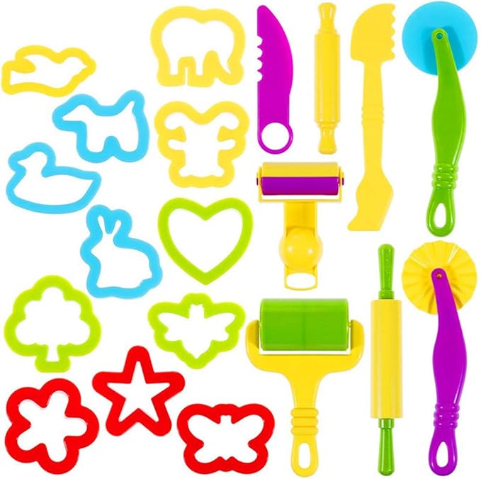 Dough Tools Set for Kids 20 PCS Dough Play Tools