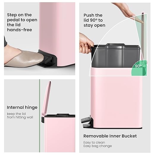 Cesun Small Bathroom Trash Can