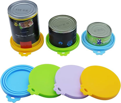 Food Can Covers/4 Pack/Universal BPA Free Silicone Dog Cat Food Tin Lids