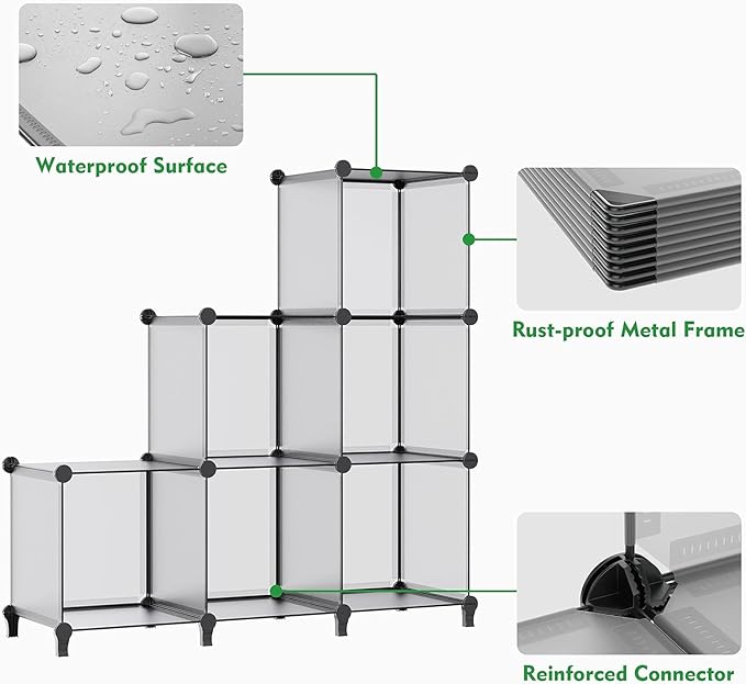 HOMIDEC Closet Organizers and Storage, 16 Cube Storage Organizer, Portable