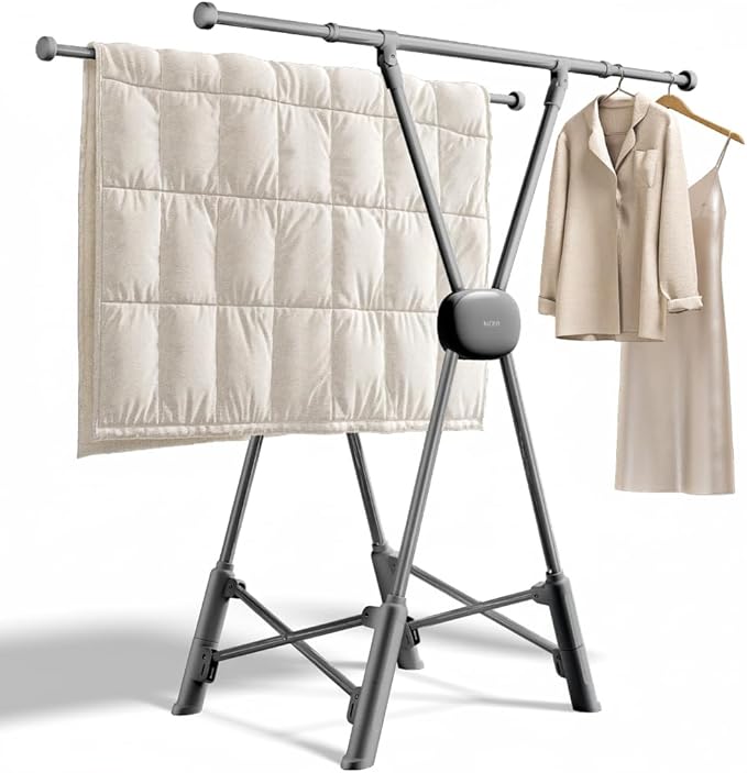 BIREN Clothes Drying Rack Heavy Duty Clothing Racks Foldable Laundry Rack Two