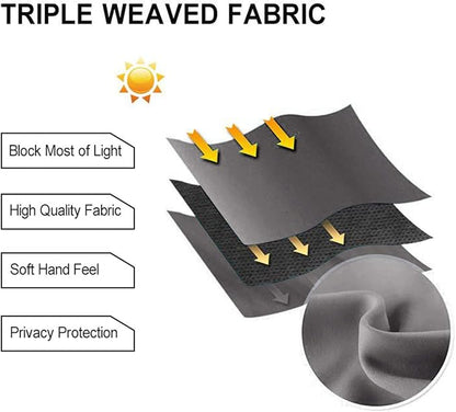 DWCN Blackout Curtains for Bedroom, Room Darkening Thermal Insulated Living