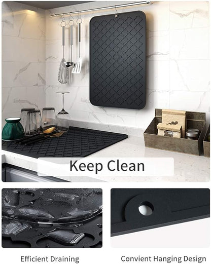 AMOAMI-Dish Drying Mats for Kitchen Counter-Silicone Dish Drying Mat-Kitchen