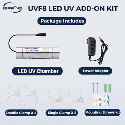 iSpring UVF8 LED UV Water Filter, Add-on Kit