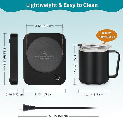 VOBAGA Coffee Mug Warmer & Mug Set