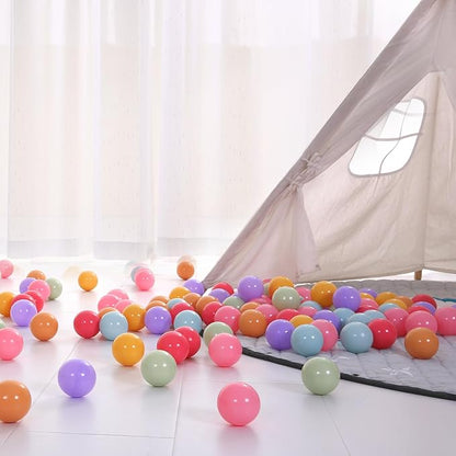 PlayMaty Ball Pit Balls - Colorful Ocean Pool Toys for Kids, Phthalate & BPA Free, 100pcs for Toddler Playhouse, Tent, or Playpen