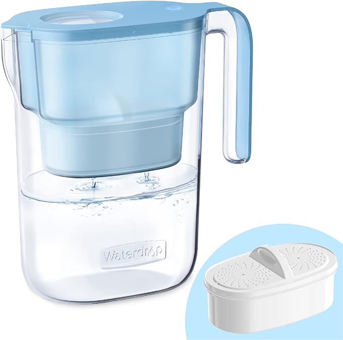 Waterdrop PT-05B Water Filter Pitcher, 7-Cup Capacity, NSF Certified, 5X Longer