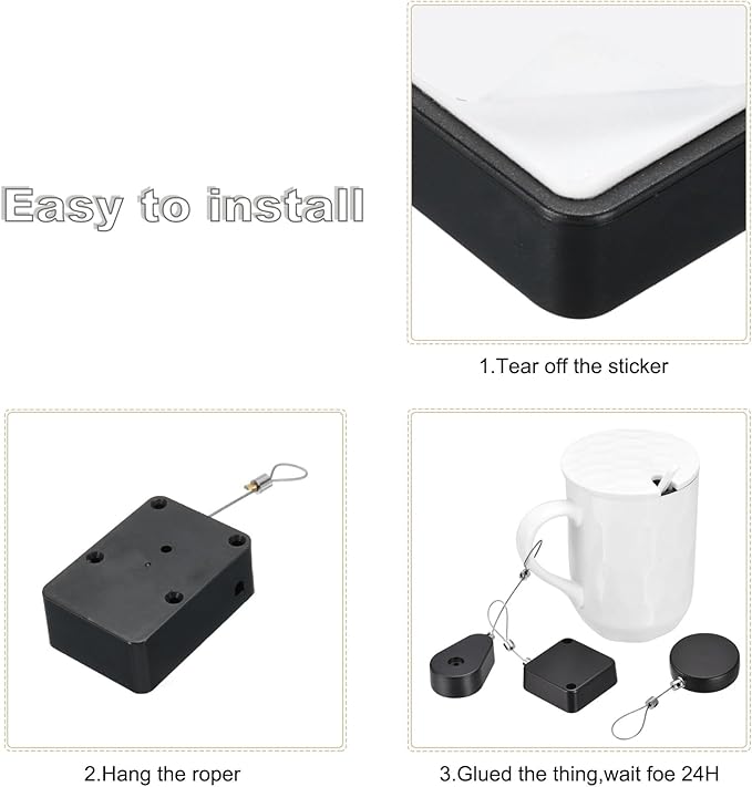 MECCANIXITY Punch Free Automatic Sensor Door Closer 78.7" Retractable Cable Lock
