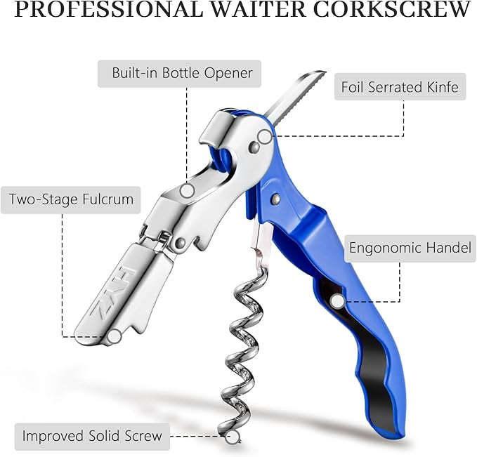 HYZ 2-Pack Wine Opener Waiter Corkscrew, Professional Wine Key