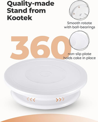 Kootek Cake Decorating Kit Baking Supplies Set Cake Turntable