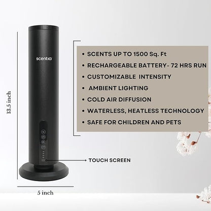 Scentia Max Wireless Diffuser for Home – Rechargeable Battery-Operated