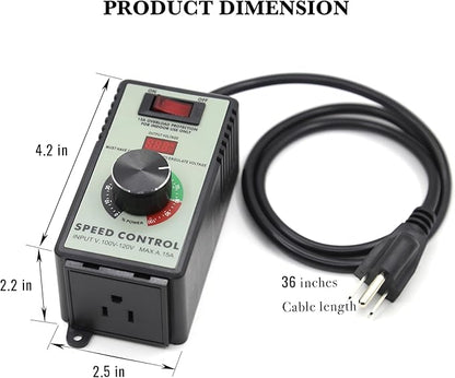 ZOWZEA AC Motor Variable Speed Controller 120V 15A 4000W