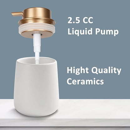 Soap Dispenser Ceramic with Easy-to-Press Pump Hand Lotion Liquid Dispenser