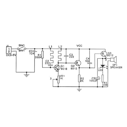Soldering Practice Kit DIY Metal Detector Plug-in Circuit Kit Learn Soldering Kit for DIYers Learning Electronics (05YTCQ3)