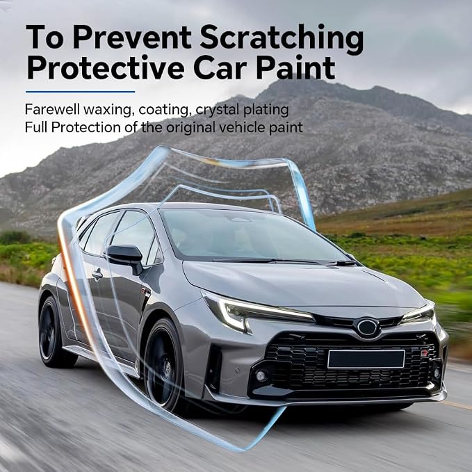 for Toyota Corolla GR 2023-2024 TPU Clear 9Mil Pre-Cut Paint Protection Film Car Vinyl Wrap,PPF Transparent Protective Anti-Scratch Self Adhesive Waterproof Car Wrap Film,for Front and Hood