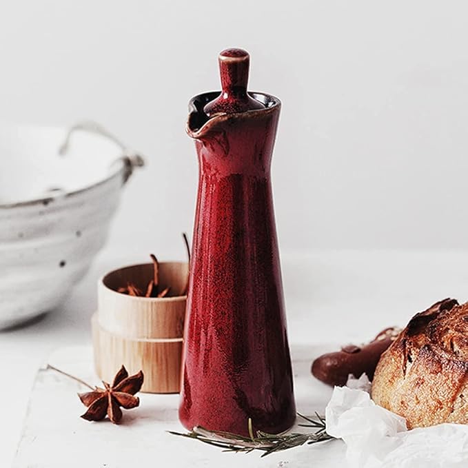 Small Ceramic Olive Oil Dispenser Bottle