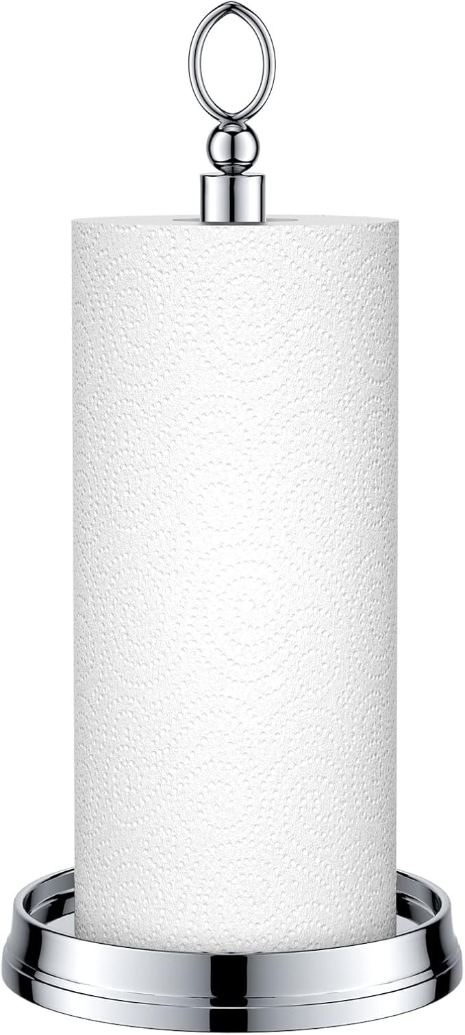 KASUNTO Paper Towel Holder Steel Paper Holder countertop，Black Paper Towel