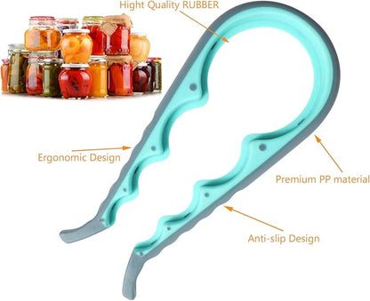 Jar Opener, 5 in 1 Multi Function Can Opener Bottle Opener Kit