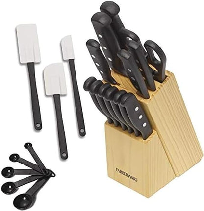 Farberware 22-Piece Never Needs Sharpening Triple Rivet High-Carbon Stainless