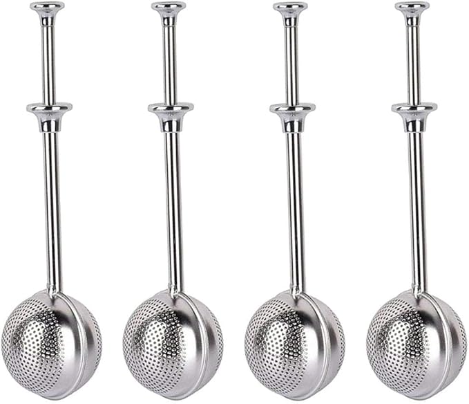 4Pcs Stainless Steel Tea Infuser Tea Strainer Sugar Flour Sifters Powdered