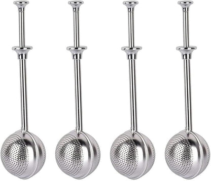 4Pcs Stainless Steel Tea Infuser Tea Strainer Sugar Flour Sifters Powdered