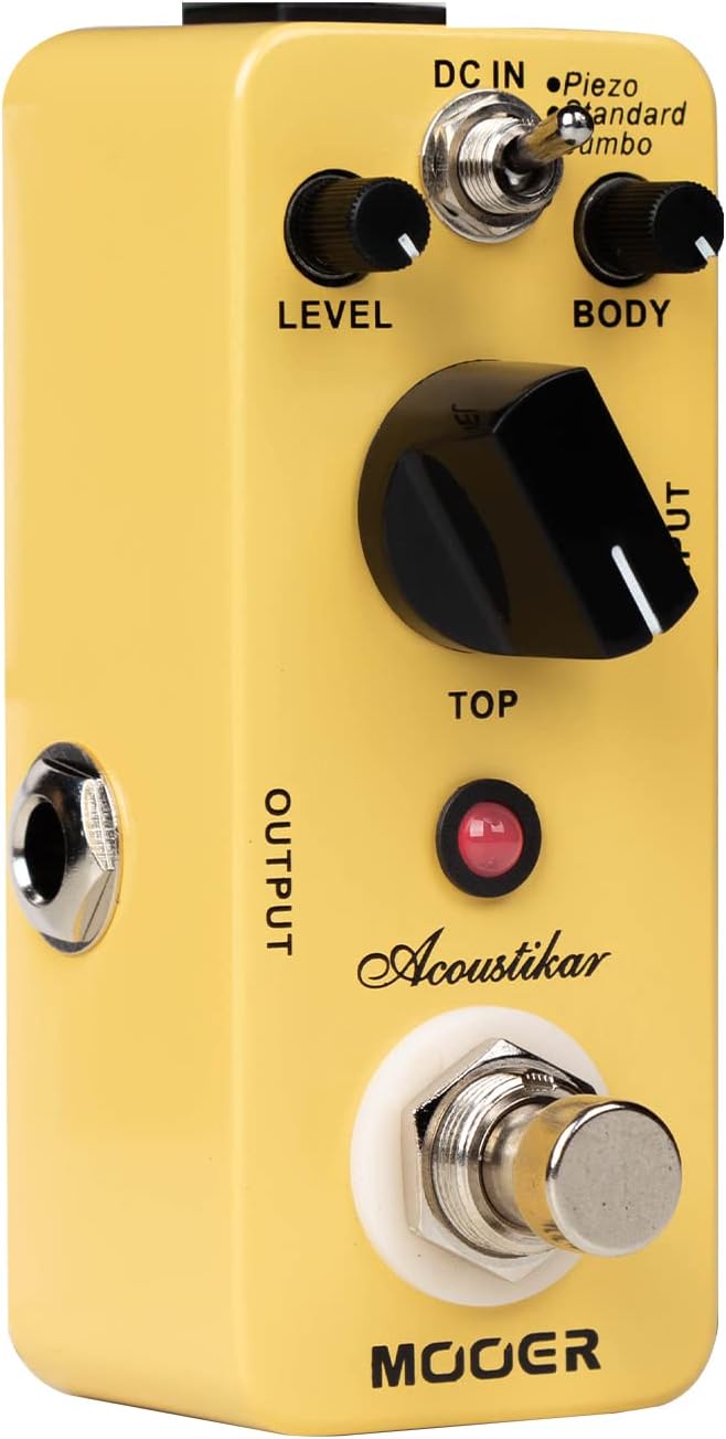 MOOER Acoustikar Acoustic Guitar Pedal Simulator Pedal, 3 Modes