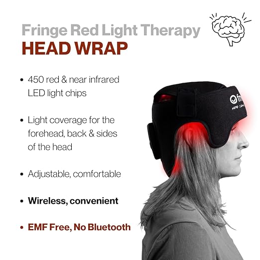 Fringe Red Light Therapy Wrap for Head & Hair, Both Red Light 660nm and