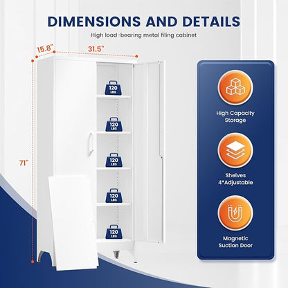 Yizosh Metal Garage Storage Cabinet