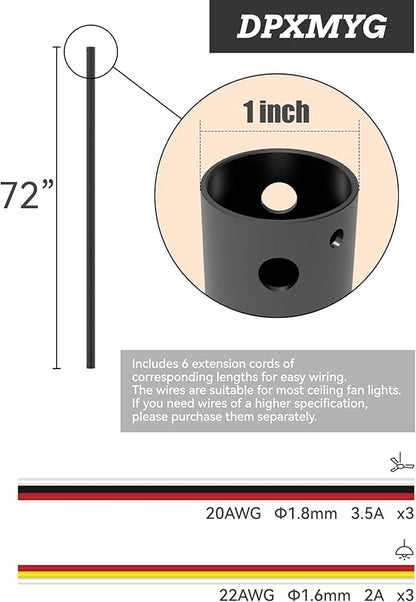 DPXMYG 72 inch Ceiling Fan Downrod
