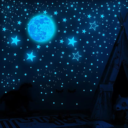 1049Pcs Glow in The Dark Stars and Moon for Ceiling, Wall Bedroom Chirldren's Room Stickers Decals Decor, Boys & Girls' Gifts