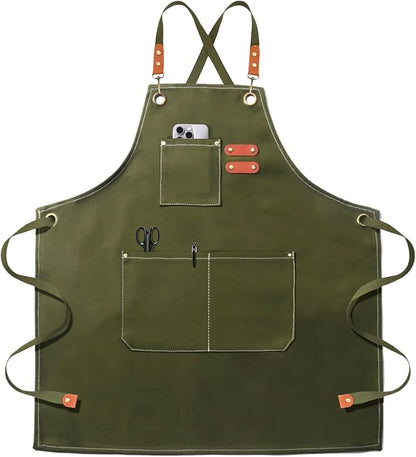 OUNLEN Chef Apron for Men Women Canvas Aprons