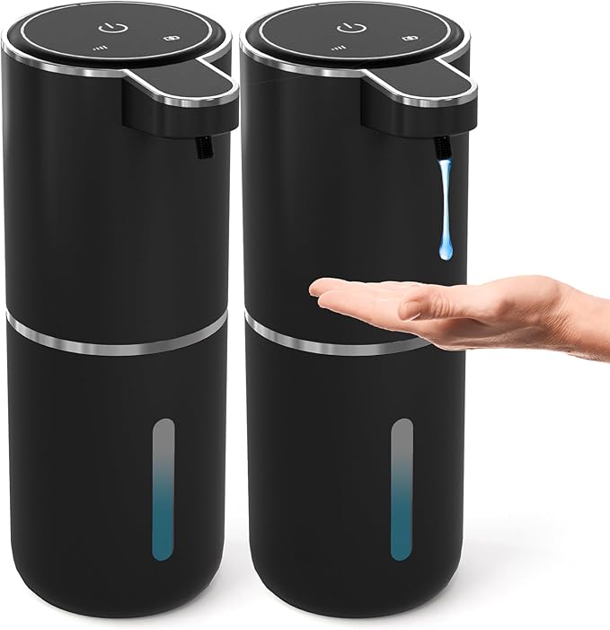 2 Pack Automatic Soap Dispenser Touchless, Liquid Hand Soap Dispenser 12.8oz