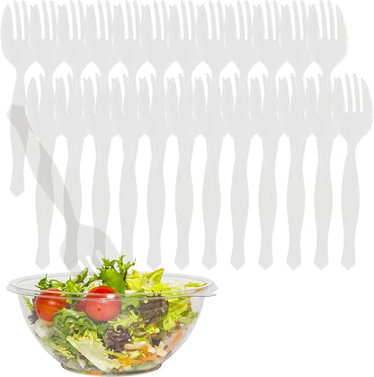 PARTY BARGAINS Disposable White Plastic Serving Forks 8.75 Inch – Heavy Duty