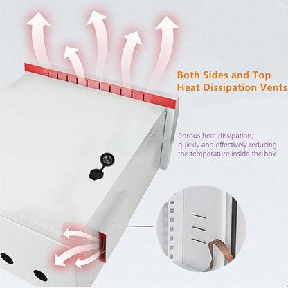 Outdoor Electrical Box 16'' x 12'' x 8'' One-Piece Ventilation Design