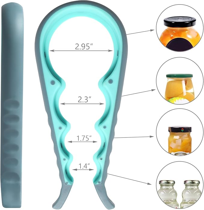 Jar Opener, 5 in 1 Multi Function Can Opener Bottle Opener Kit