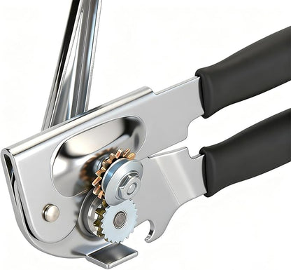 Manual Can Opener, Easy-Grip Hand Crank Can Opener