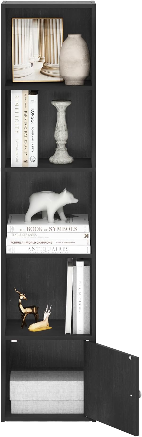 Furinno LUDER Book Shelf, 5-Tier Modern Bookshelf, Bookcase