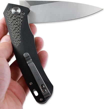 Petrified fish PF838CS 3.74" D2 steel flipper folding knives outdoor pocket knife G10+Carbon fiber handle camping hunting EDC tool
