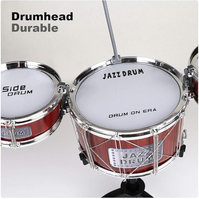 Small Plastic Drum Set Toy for Kids Age 3 - 6 Years Old Toy Musical Instruments Playing Rhythm Beat Toy Great Gift for Boys Girls