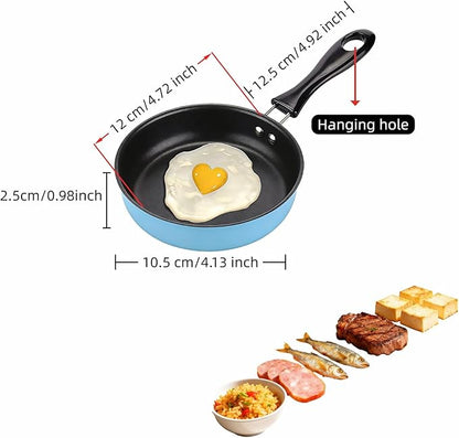 4.7 Inch Mini Frying Pan, Flat Bottom Design