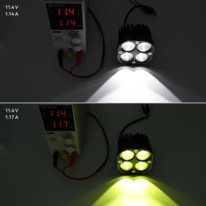 Motorcycle Driving Lights Yellow LED Pods Lights 3’’ 40W LED Driving Off Road Lighting 12V 24V Spot Cube Light for Truck ATV UTV SUV Bike Car Boat Trucks LED Spotlights with 6 Light Beads 2PCS