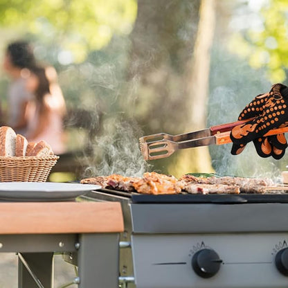 Comsmart BBQ Gloves, 1472°F Heat Resistant Grilling Gloves Silicone Non-Slip