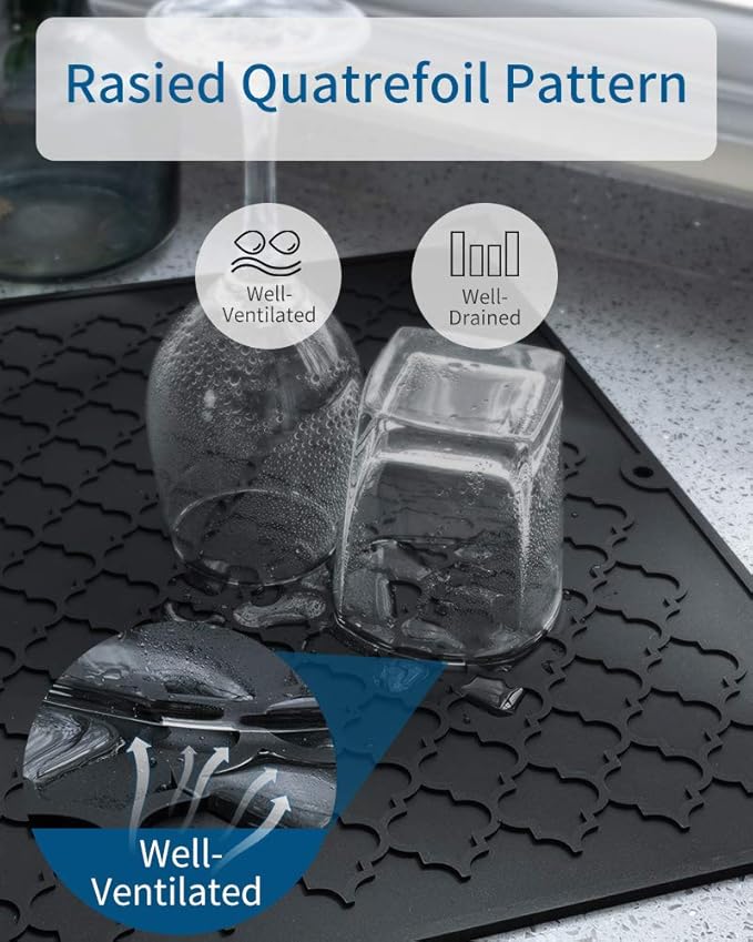 AMOAMI-Dish Drying Mats for Kitchen Counter-Silicone Dish Drying Mat-Kitchen