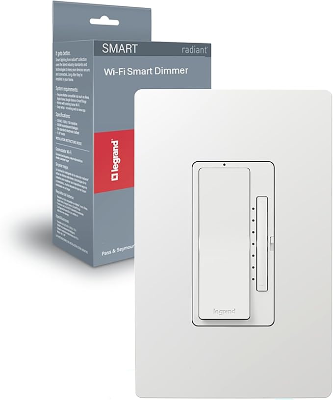 Legrand Radiant® Wi-Fi Matter Smart LED Dimmer, Effortless Setup, Enhanced